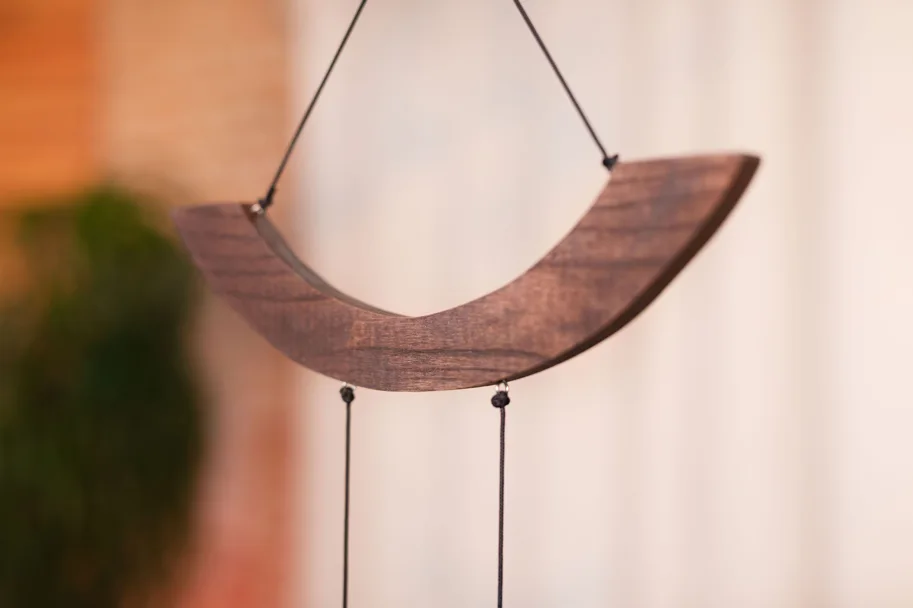 Moon Meditation Chime 49" - Silver