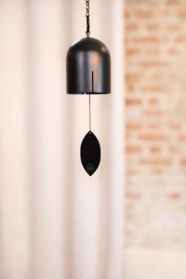 Hanging Iron Bell 18" - Black