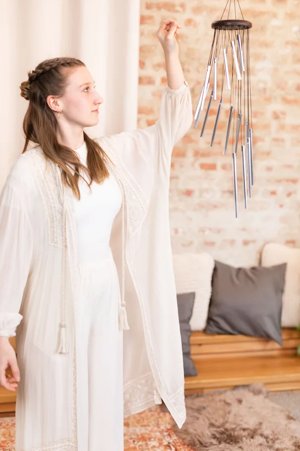 Spiral Chime 29" - Silver