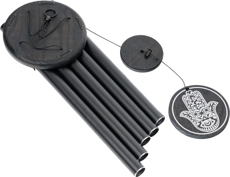 Hamsa Meditation Chime 36" - Black