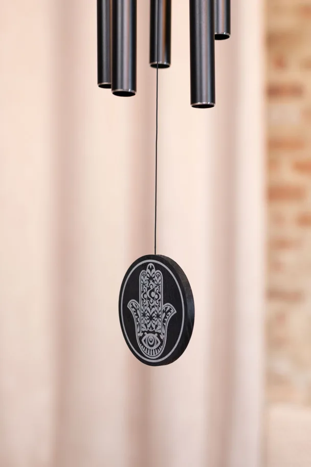 Hamsa Meditation Chime 36" - Black