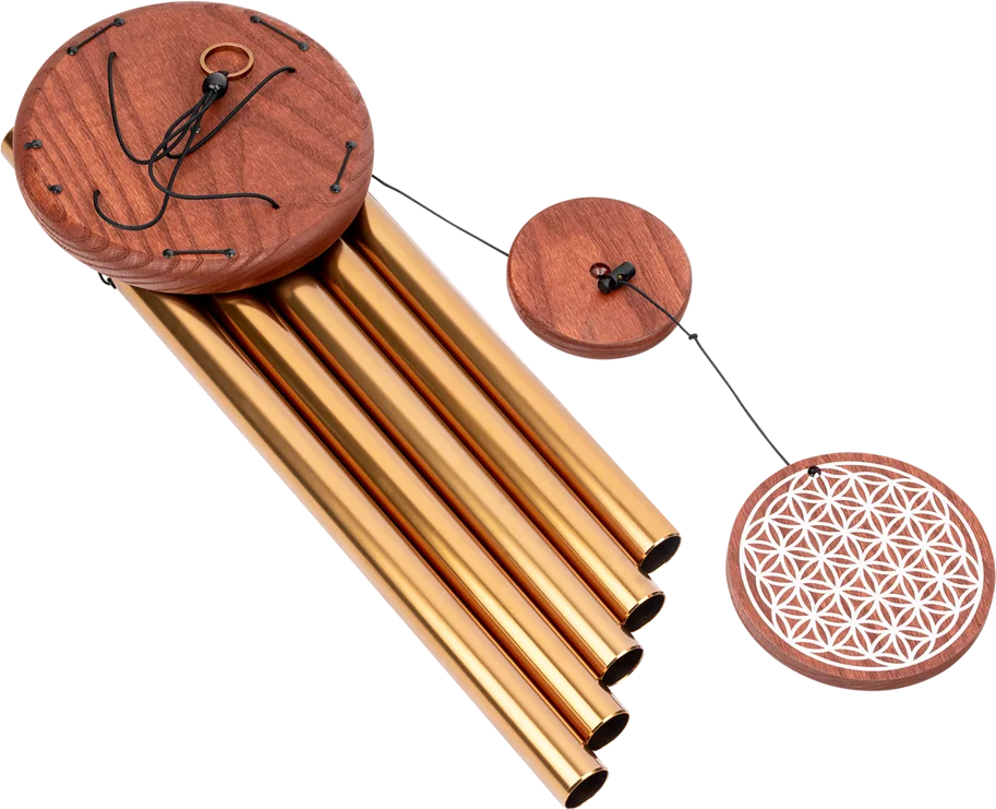 Flower of Life Meditation Chime 36" - Bronze