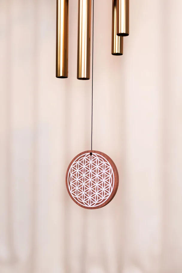 Flower of Life Meditation Chime 36" - Bronze