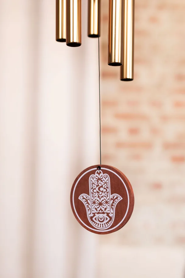 Hamsa Meditation Chime 36" - Bronze