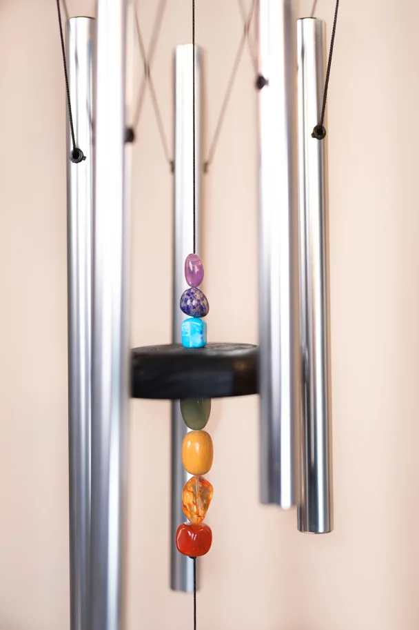 Chakra Meditation Chime 25" - Silver