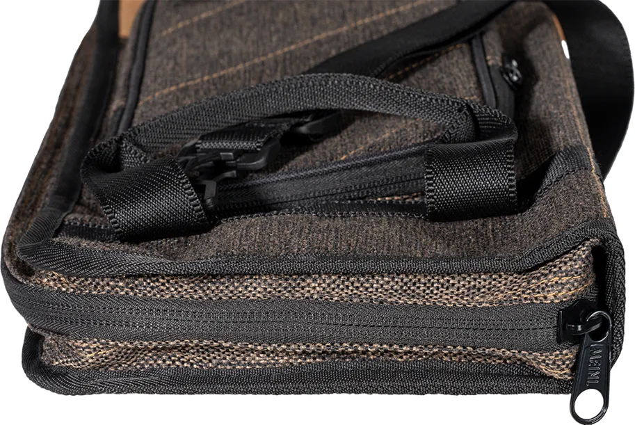 Classic Woven Stick Bag - Mocha Tweed