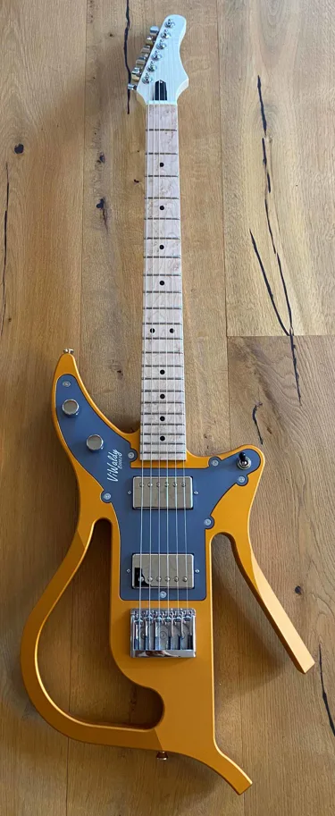 E-Gitarre ViWaldy Ben Orange/Grau