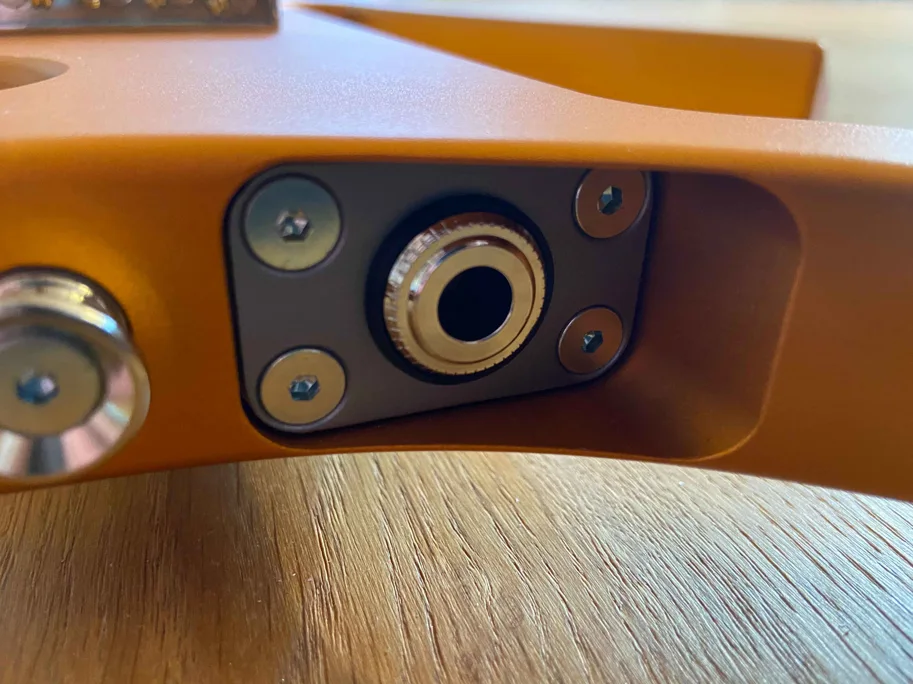 E-Gitarre ViWaldy Ben Orange/Grau