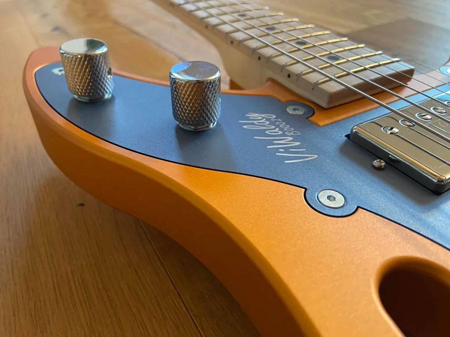E-Gitarre ViWaldy Ben Orange/Grau