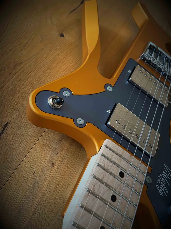 E-Gitarre ViWaldy Ben Orange/Grau