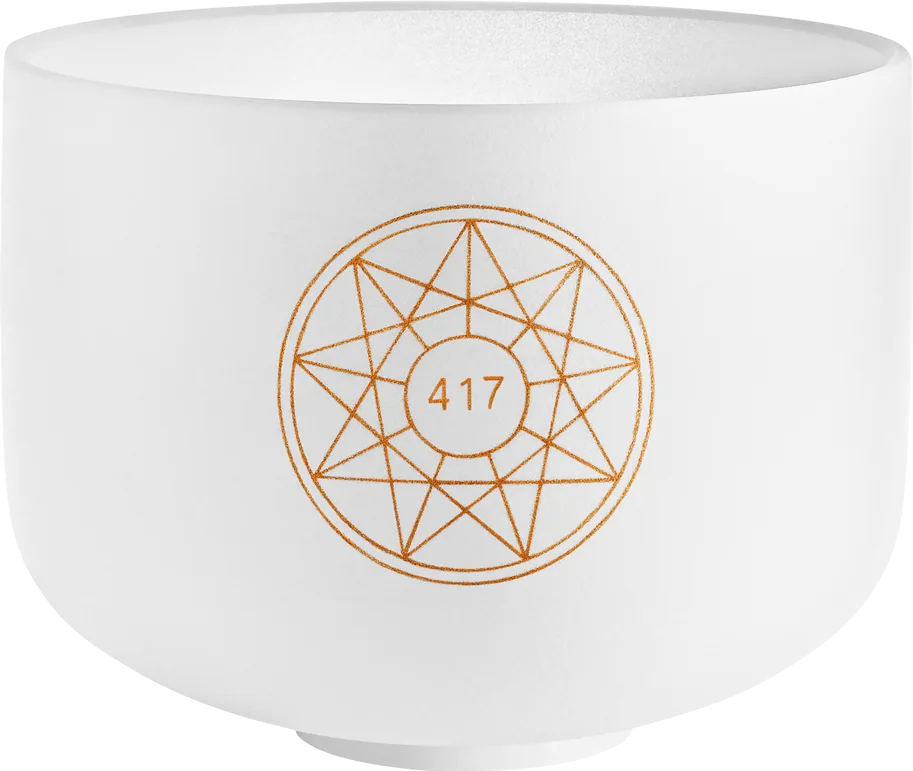 Solfeggio Crystal Singing Bowl 10" - Re 417Hz G#4