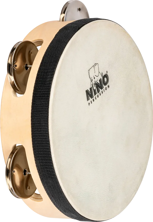 NINO® 6” Headed Wood Tambourine - 1 Row