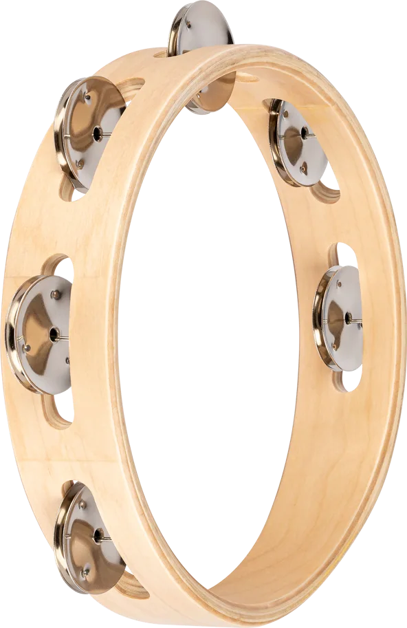 NINO® 8” Wood Tambourine - 1 Row
