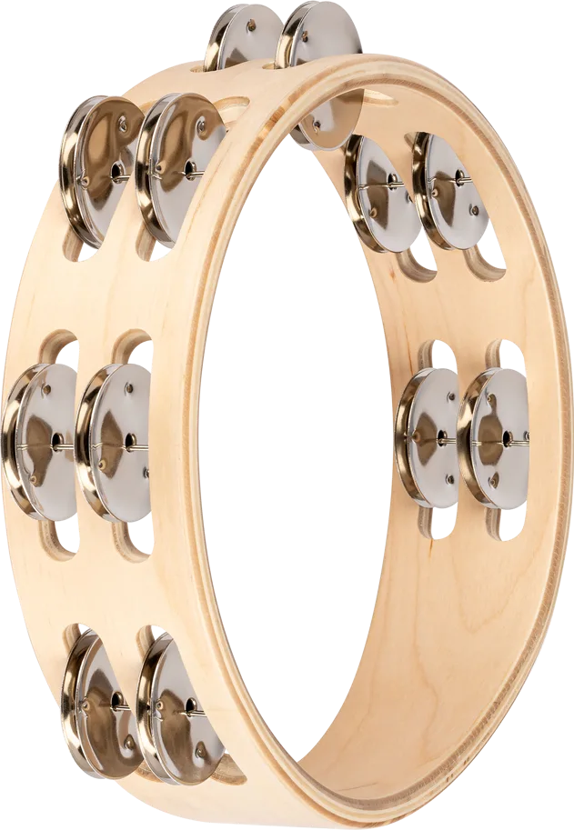 NINO® 8” Wood Tambourine - 2 Rows