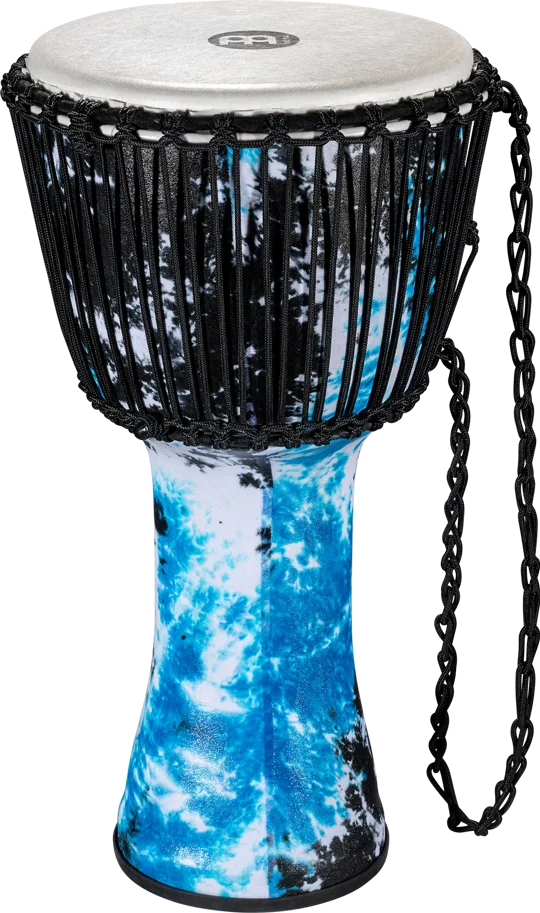 12" Rope Tuned Djembe - Galactic Blue Tie Dye