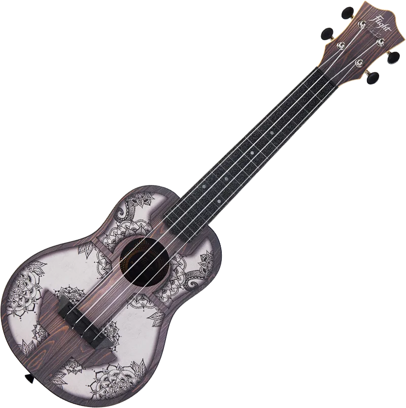 Flight Travel Ukulele Concert - Gold Mandala