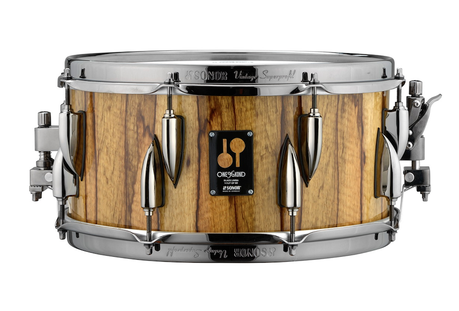 OOAK 22 1365 SDW BL Snare Drum - Black Limba