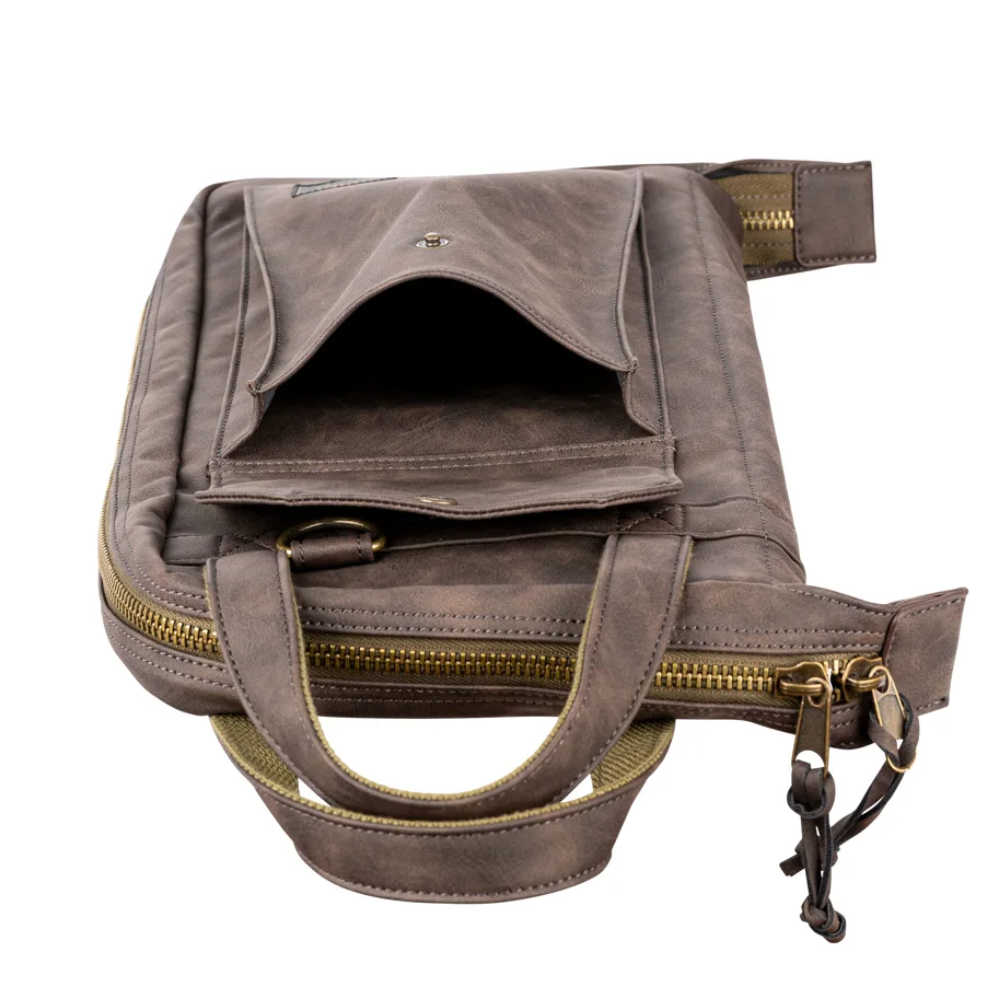Vintage Hyde Stick Bag - Dark Brown
