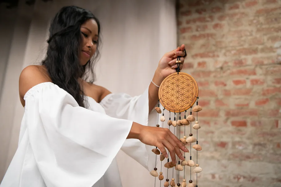 Flower Of Life Kenari Chimes - Medium