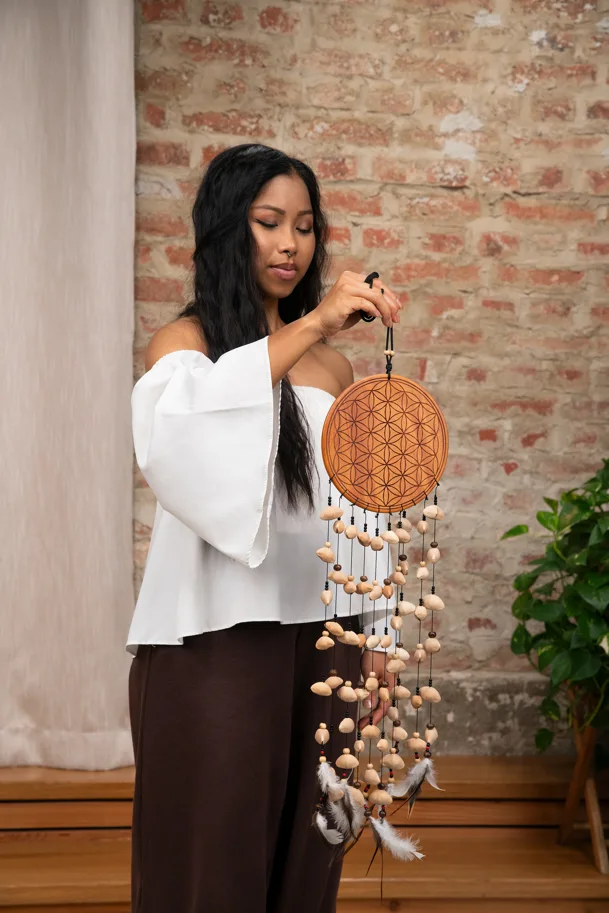Flower Of Life Kenari Chimes - Large
