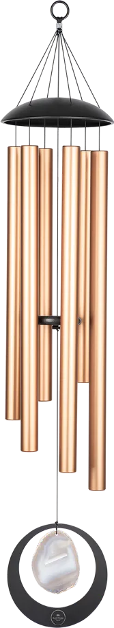 Grey Agate Meditation Chime 50" - Bronze