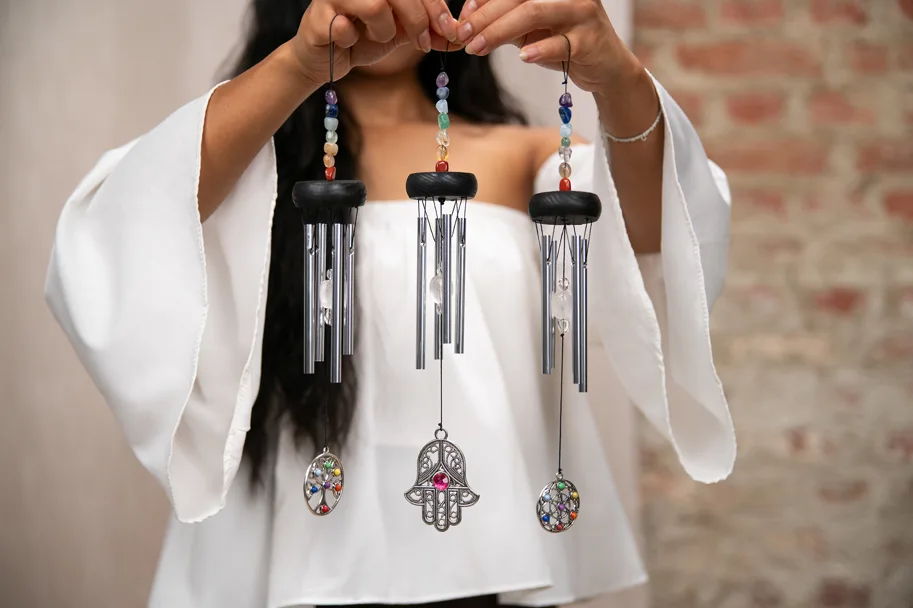 Mini Chakra Chime 12" - Hamsa