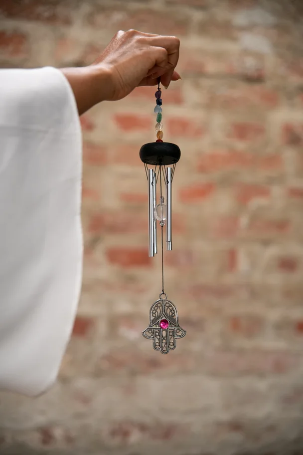 Mini Chakra Chime 12" - Hamsa