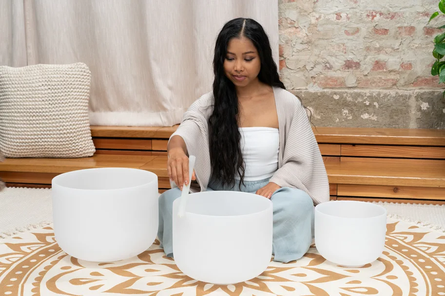 Crystal Singing Bowl Set - 9A/12F/14C