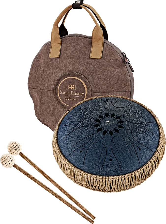 Medium Octave Steel Tongue Drum - C Minor - Blue