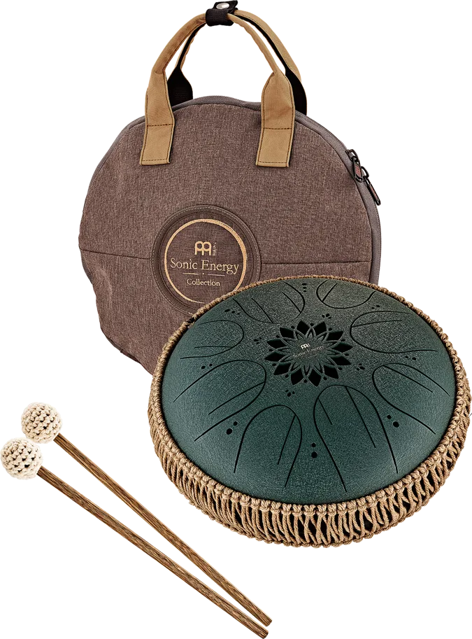 Medium Octave Steel Tongue Drum - F# Minor - Green