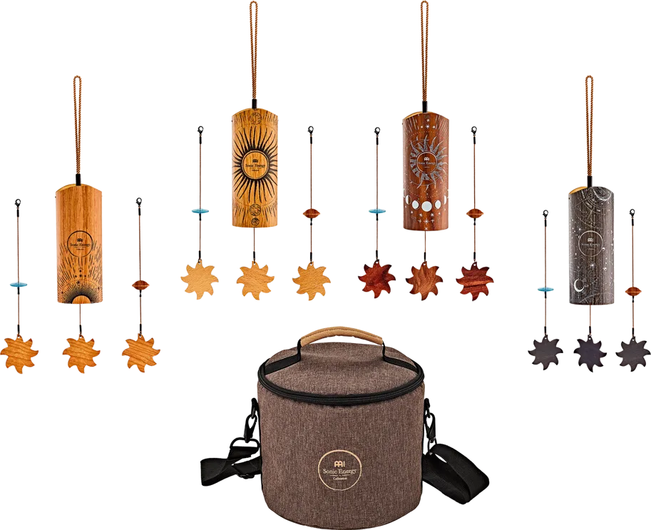 Cosmic Bamboo Chime Set - 4 pcs. incl.Carrying Bag