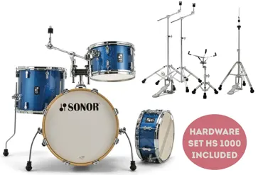 AQX Jazz Shell Set - Blue Ocean Sparkle - BUNDLE