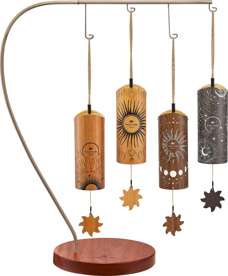Cosmic Bamboo Chime Set - 4 pcs. - Stand