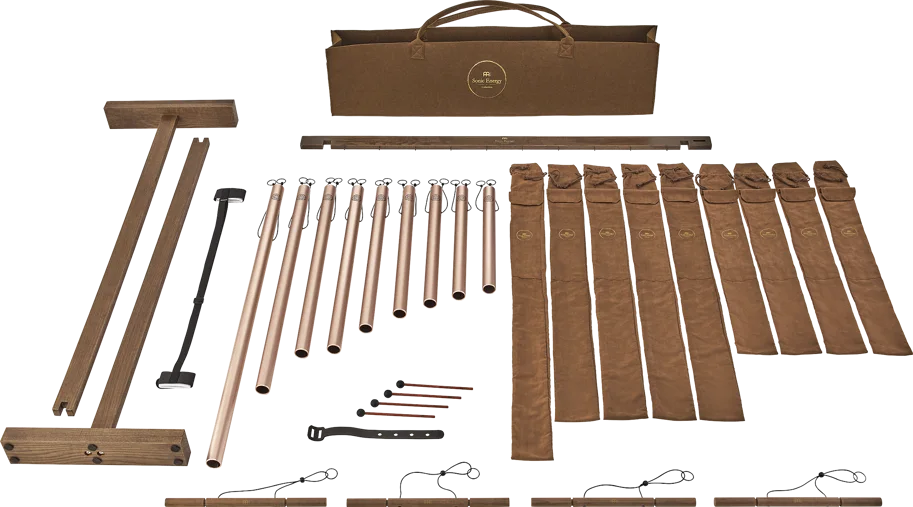 Sound Bath Tube Chimes Solfeggio Set - 9 Pcs.